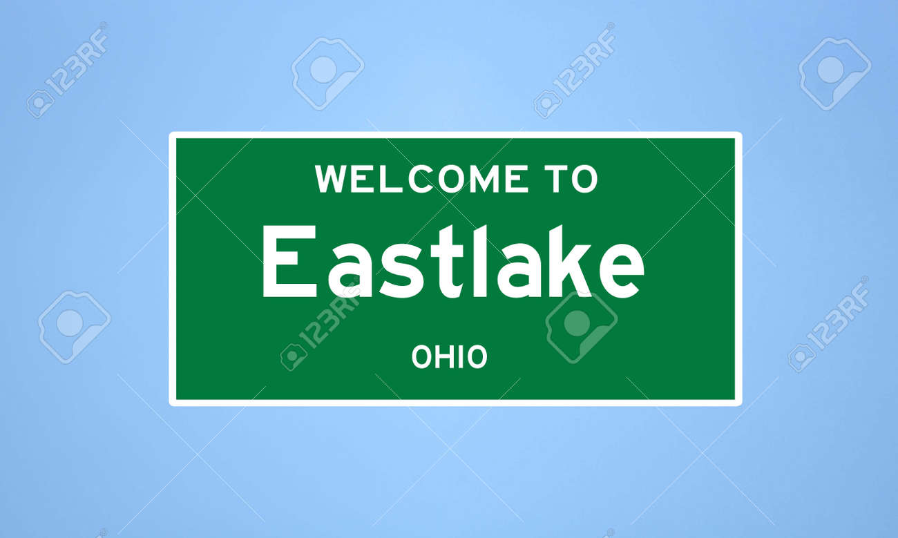 Eastlake, Ohio City Limit Sign. Town Sign From The USA. Stock ...