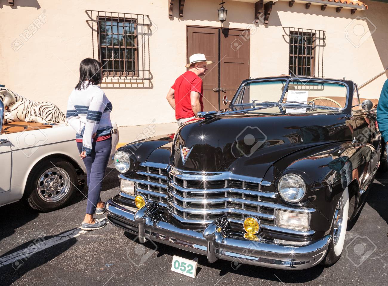 Naples Florida Usa A March 23 2019 Black 1947 Cadillac Convertible At The 32nd Annual Naples Depot Classic Car Show In Naples Florida Editorial Only Stock Photo Picture And Royalty Free Image Image 121523721