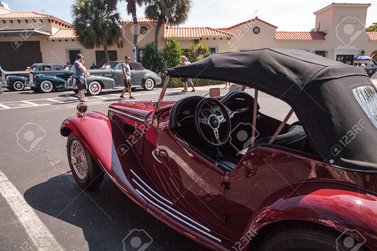 Naples Car Show >> Naples Florida Usa March 23 2019 Red 1954 Mg Tf At The Naples Car Show >> Naples Florida Usa March 23 2019 Red 1954 Mg Tf At The