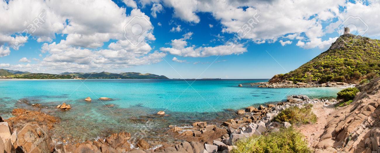 Panorama Meerblick Wuste Mit Kristallklarem Meer Sehr Hohe Auflosung Lizenzfreie Fotos Bilder Und Stock Fotografie Image