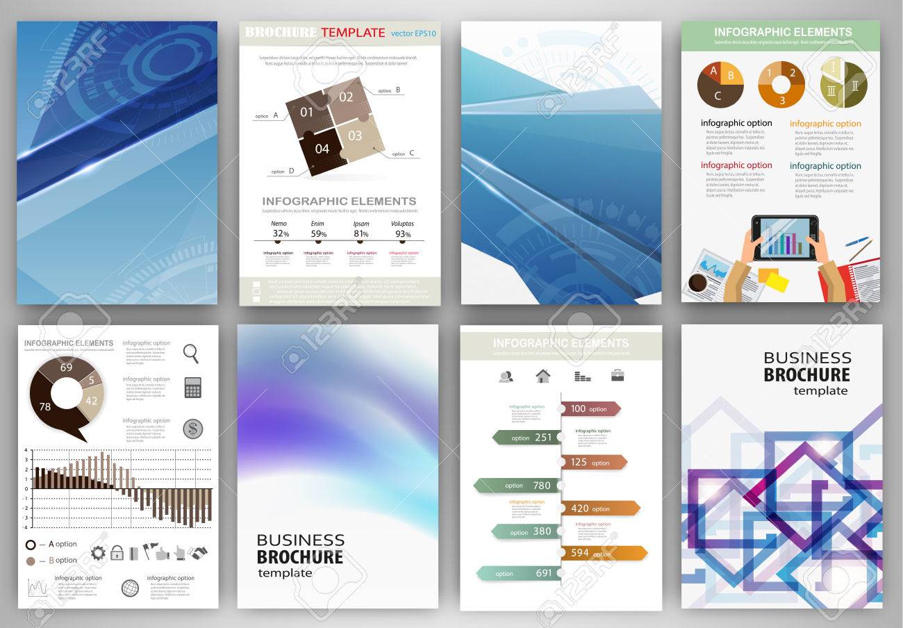 Abstract vector backgrounds and brochures for web and mobile applications. Business and technology infographic, icons, creative template design for presentation, poster, cover, booklet, banner. - 43267654 Abstract vector backgrounds and brochures for web and mobile applications. Business and technology infographic, icons, creative template design for presentation, poster, cover, booklet, banner. - 43267654
