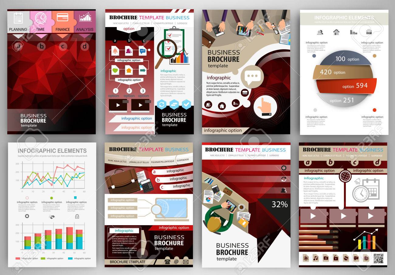 Abstract vector backgrounds and brochures for web and mobile applications. Business and technology infographic, icons, creative template design for presentation, poster, cover, booklet, banner. - 45628664 Abstract vector backgrounds and brochures for web and mobile applications. Business and technology infographic, icons, creative template design for presentation, poster, cover, booklet, banner. - 45628664