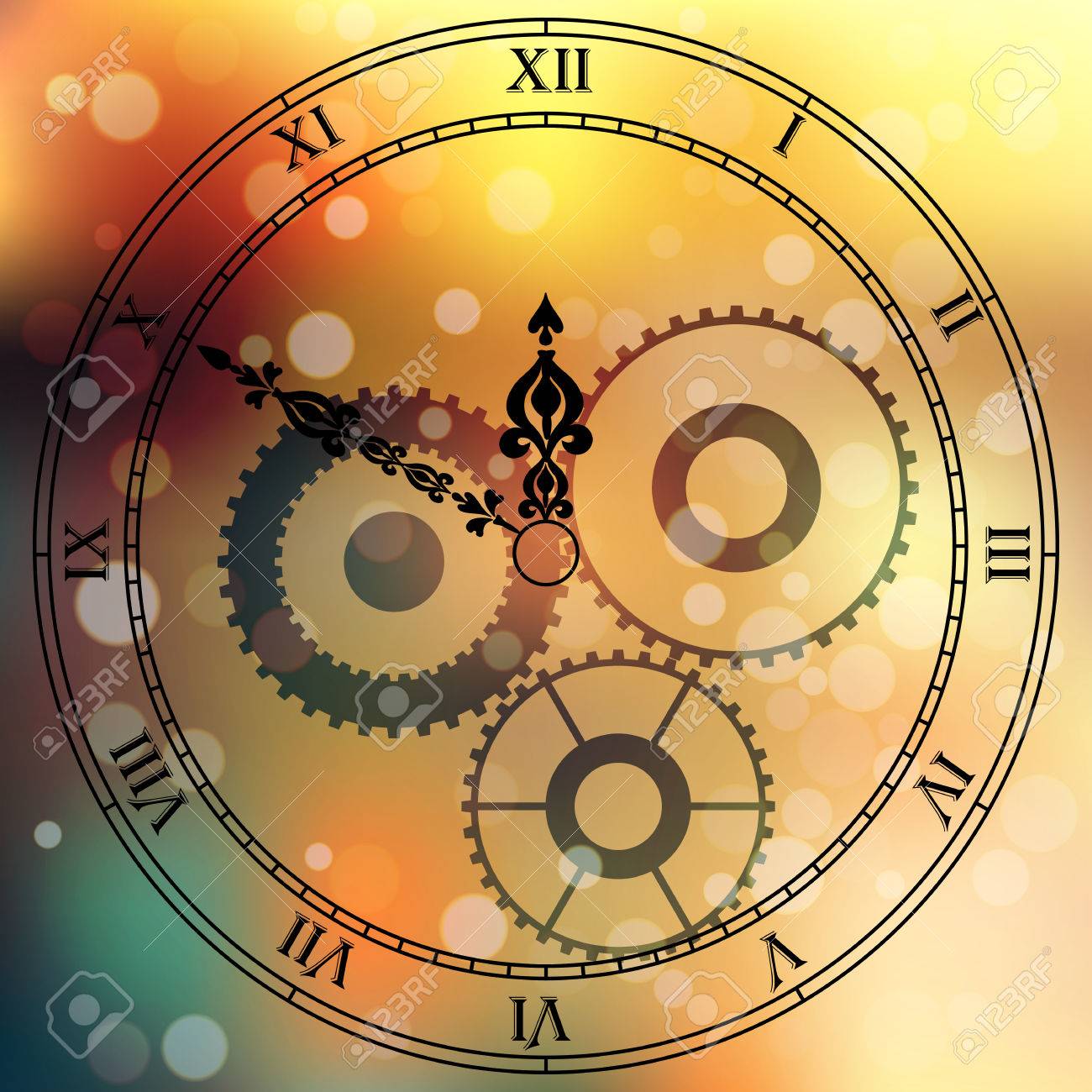 very high quality original trendy vector antique clock face with