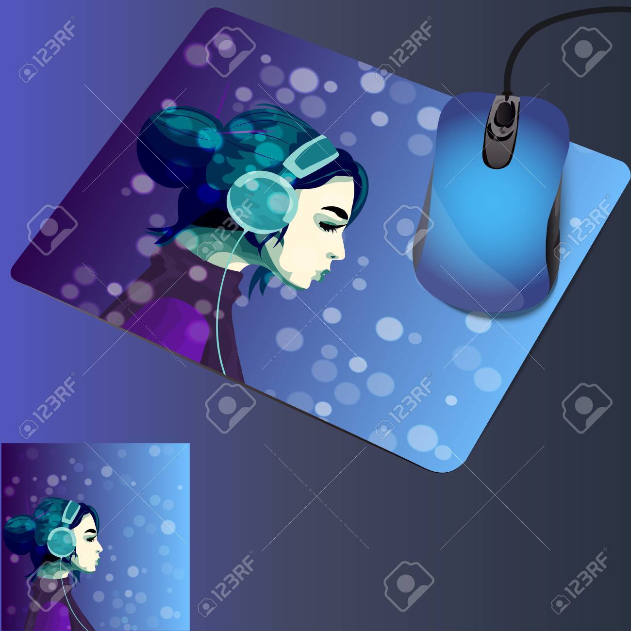 very high quality original trendy illustration on mouse pad with.. very high quality original trendy illustration on mouse pad with..