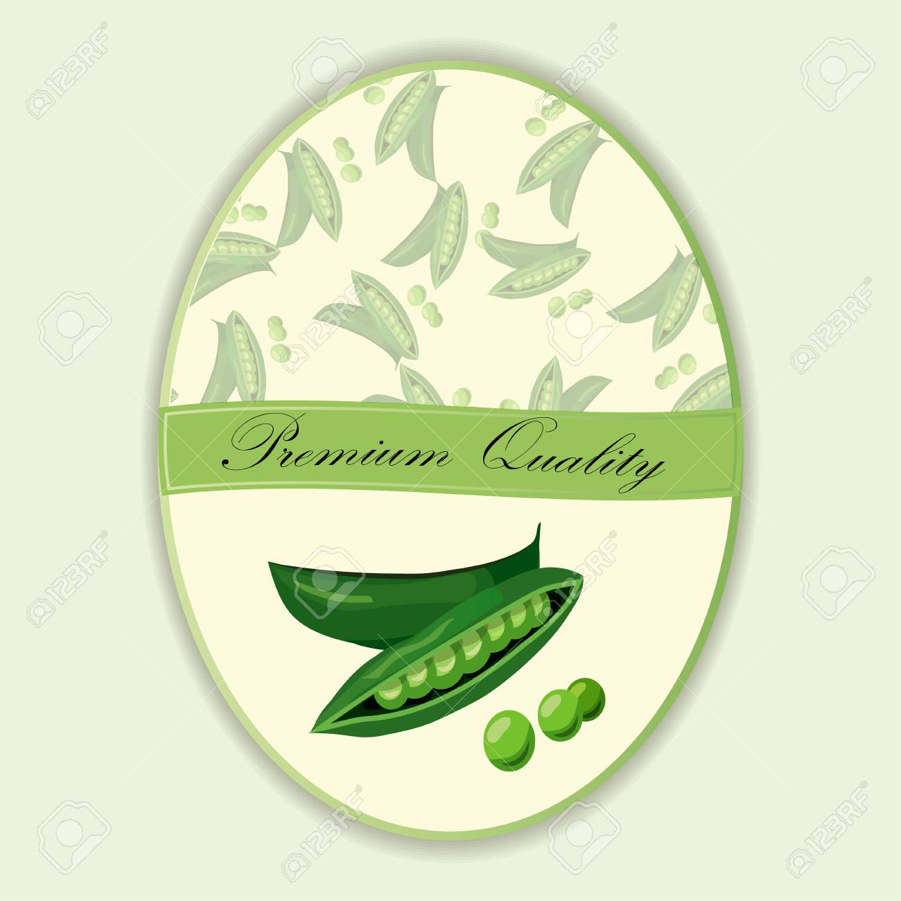 緑の茎葉と丸いエンドウ豆 のイラスト素材 ベクタ Image 緑の茎葉と丸いエンドウ豆 のイラスト素材 ベクタ Image