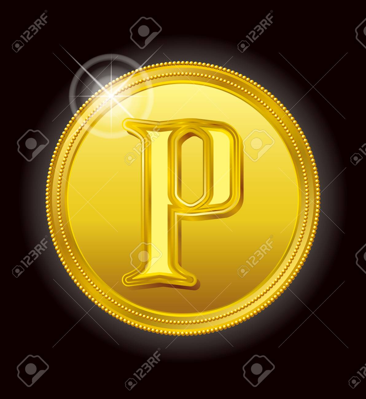 ゴールドのポイント。コイン。のイラスト素材・ベクター Image 64846814