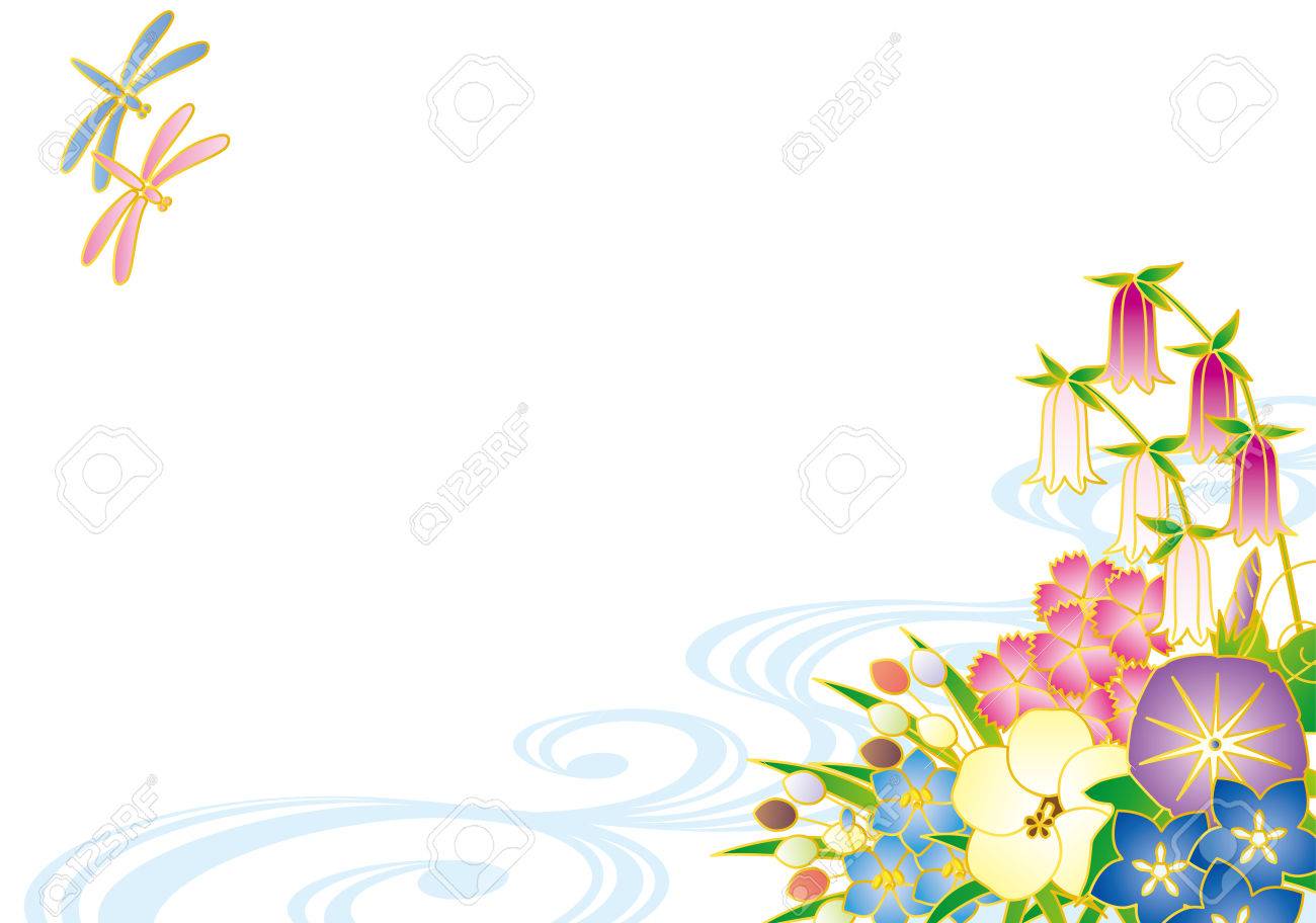 花は夏から初秋に咲きます 日本のスタイルです のイラスト素材 ベクタ Image 花は夏から初秋に咲きます 日本のスタイルです のイラスト素材 ベクタ Image