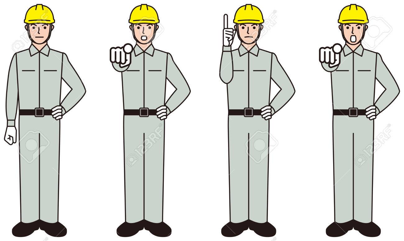 ワーカー 働く人 検査を指します のイラスト素材 ベクタ Image