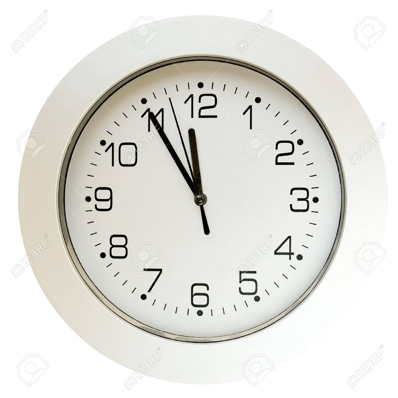 office home or school wall clock 5 minutes to twelve stock photo 5 minutes clock