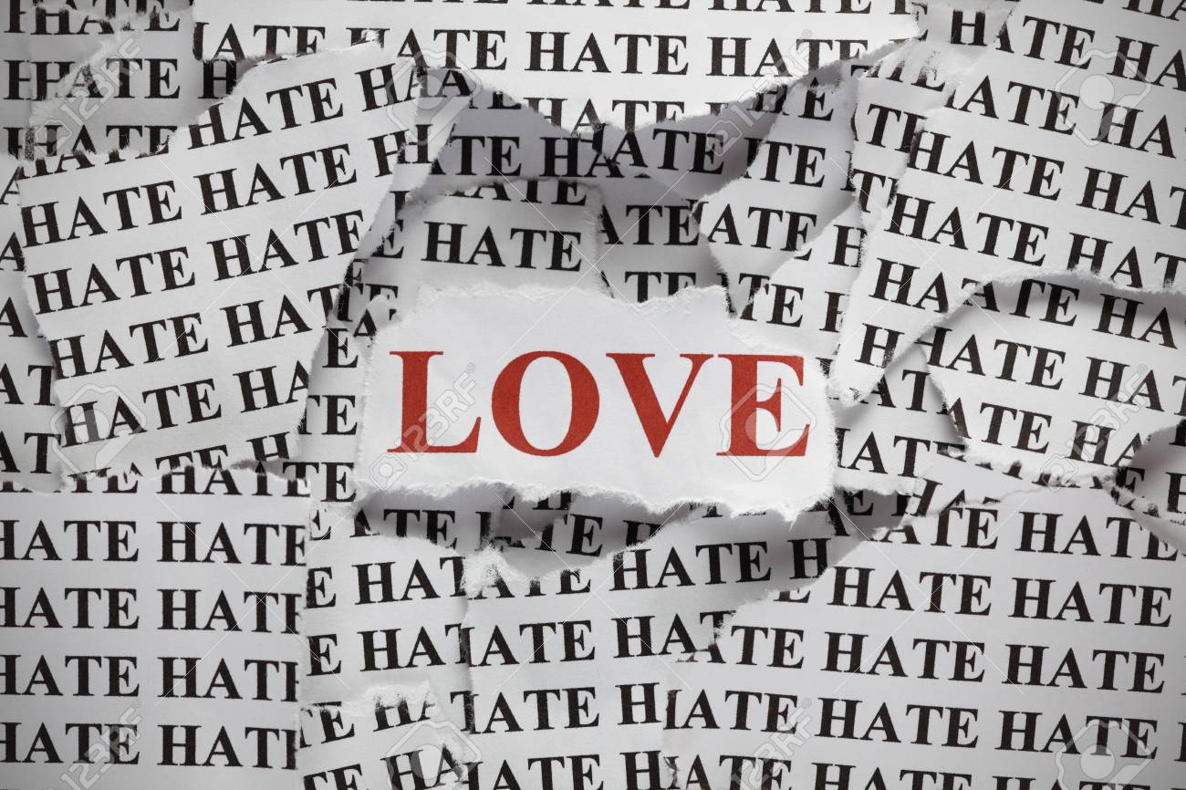 Stock Photo Torn Pieces Of Paper With The Word And Word Love In Red Color Concept Image Close Up Stock Photo Torn Pieces Of Paper With The Word And Word Love In Red Color Concept Image Close Up