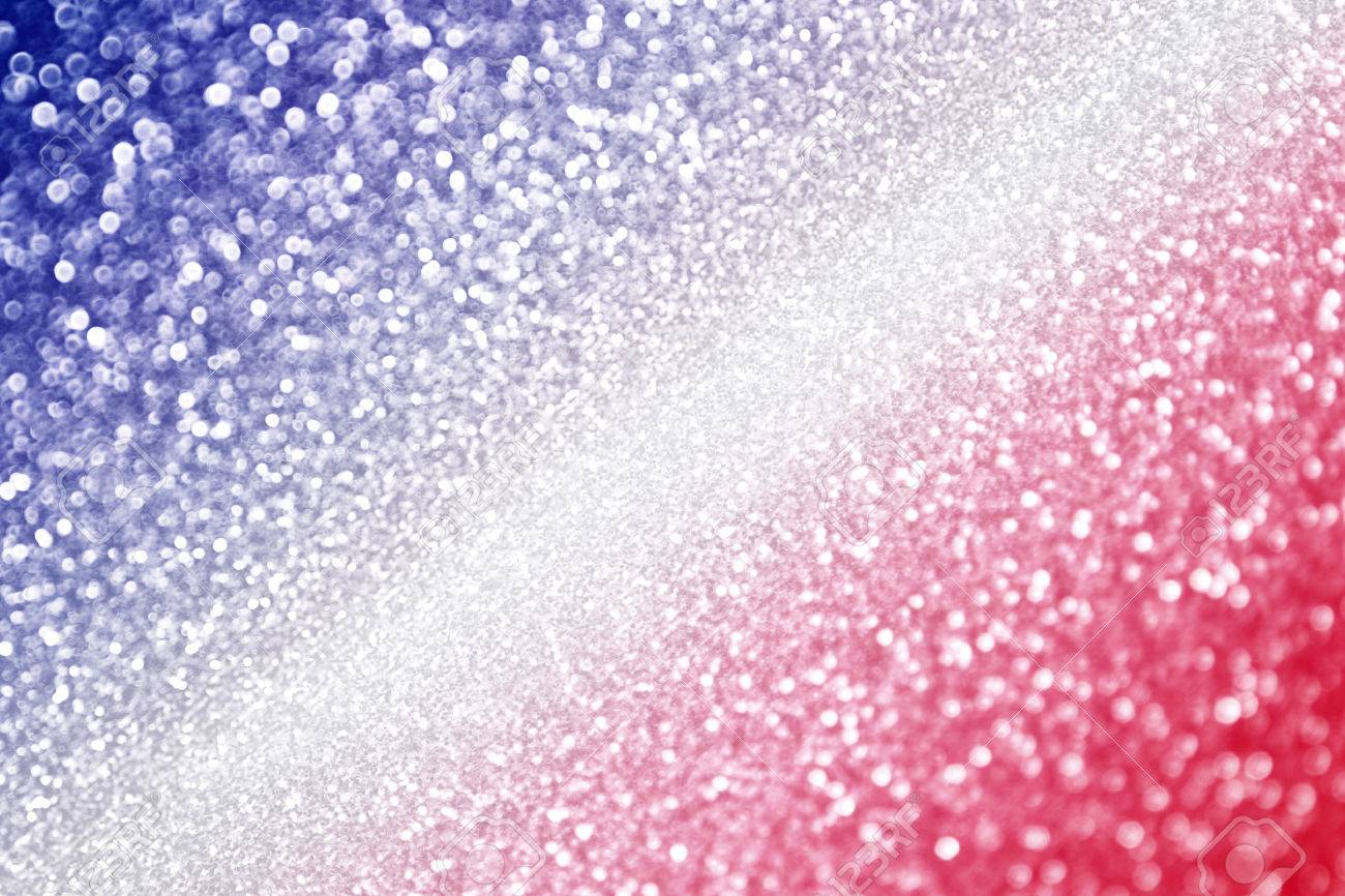 abstract patriotic red white and blue glitter sparkle background