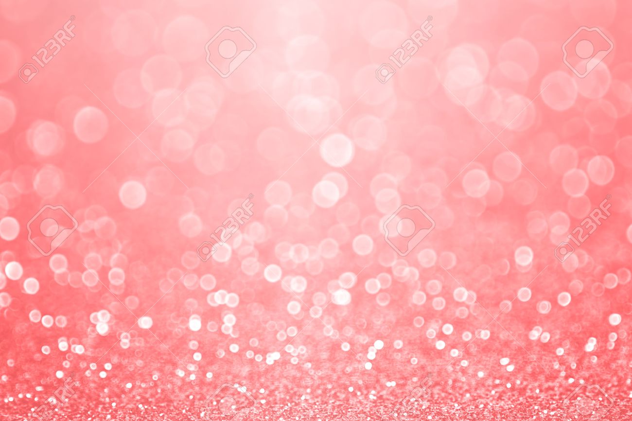 エレガントなコーラル ピンク 桃 サーモン色キラキラ輝き紙吹雪背景を抽象化またはパーティー誕生日 クリスマス ボケ味 母の日 春 淡いパステル イースター チラシや結婚式の招待 の写真素材 画像素材 Image