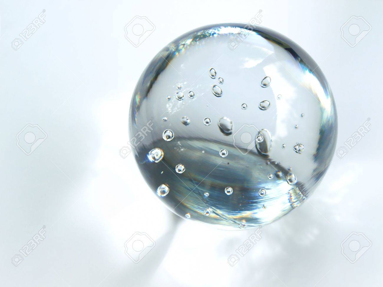 Crystal Ball Transparent Glass Ball With Air Bubble Inside Stock Photo Picture And Royalty Free Image Image 6425711