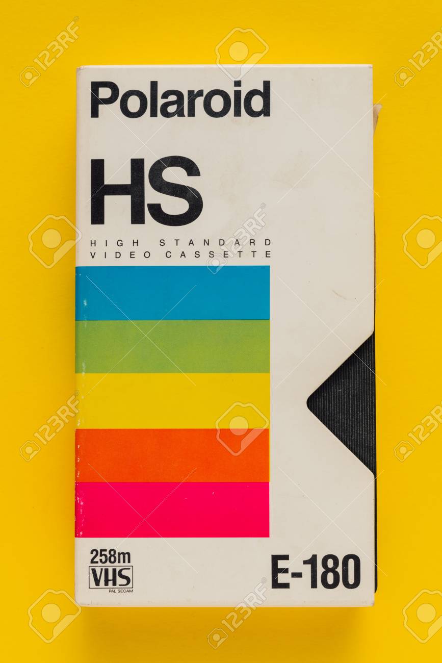 novi sad serbia november 6 2017 polaroid vhs video cassette polaroid video