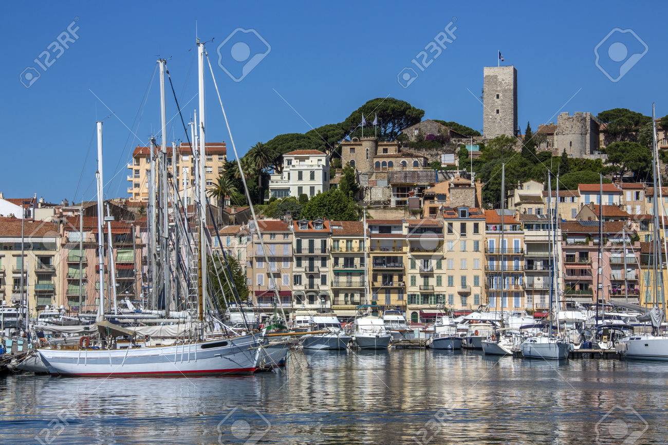 The harbor in Cannes old town on the Cote d Azure in the South of France - 22395130 The harbor in Cannes old town on the Cote d Azure in the South of France - 22395130