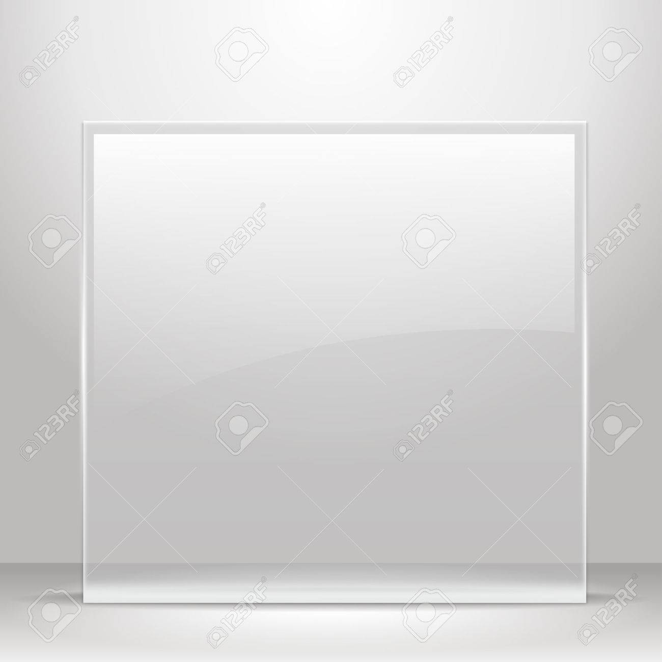 Glass frame for images and advertisement. Empty room. - 49384106 Glass frame for images and advertisement. Empty room. - 49384106