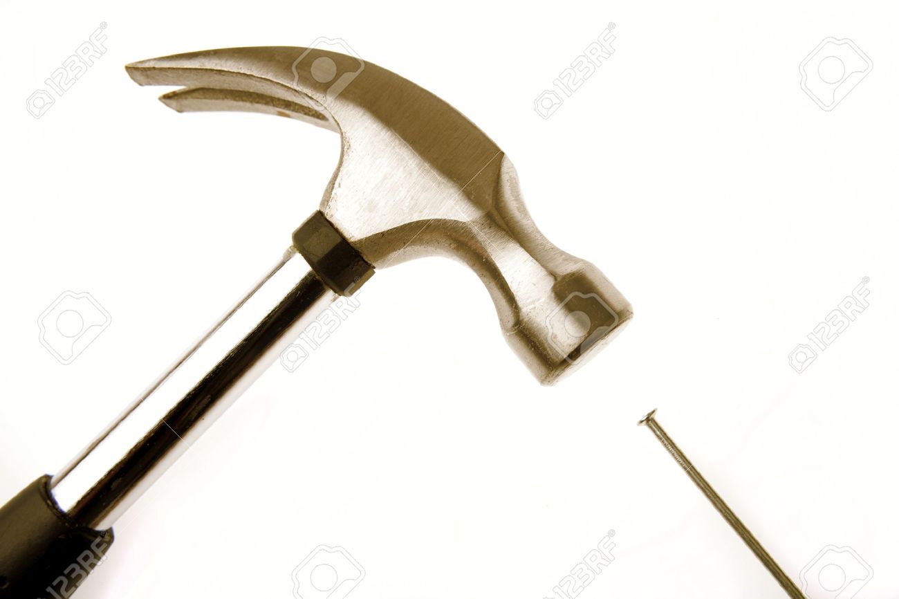hammer and nail on