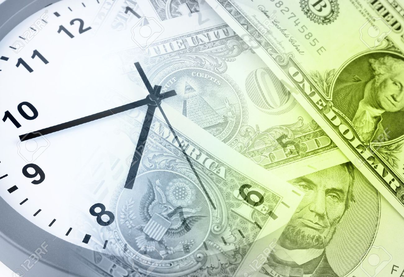 Clock And Banknotes Time Is Money Concept Stock Photo Picture And Royalty Free Image Image