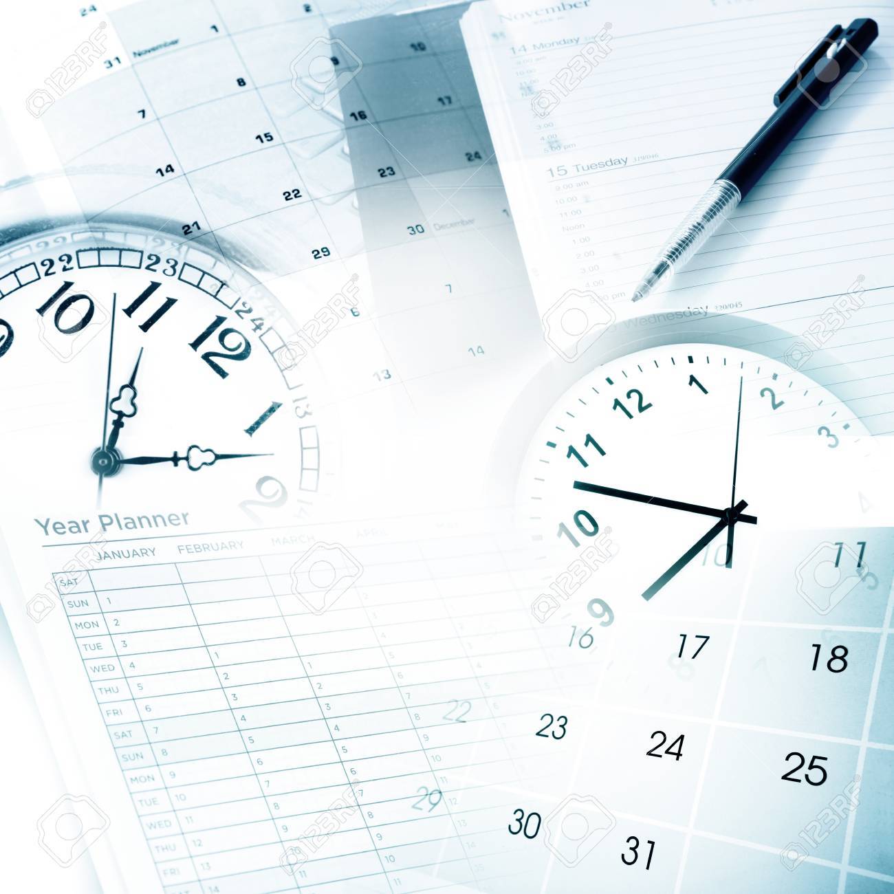 clocks calendars and diary pages stock photo picture and royalty diary pages