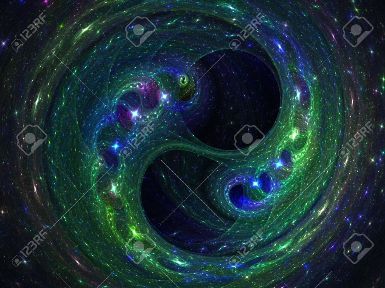 celestial theme effect in subtle swirl shape computer generated celestial theme