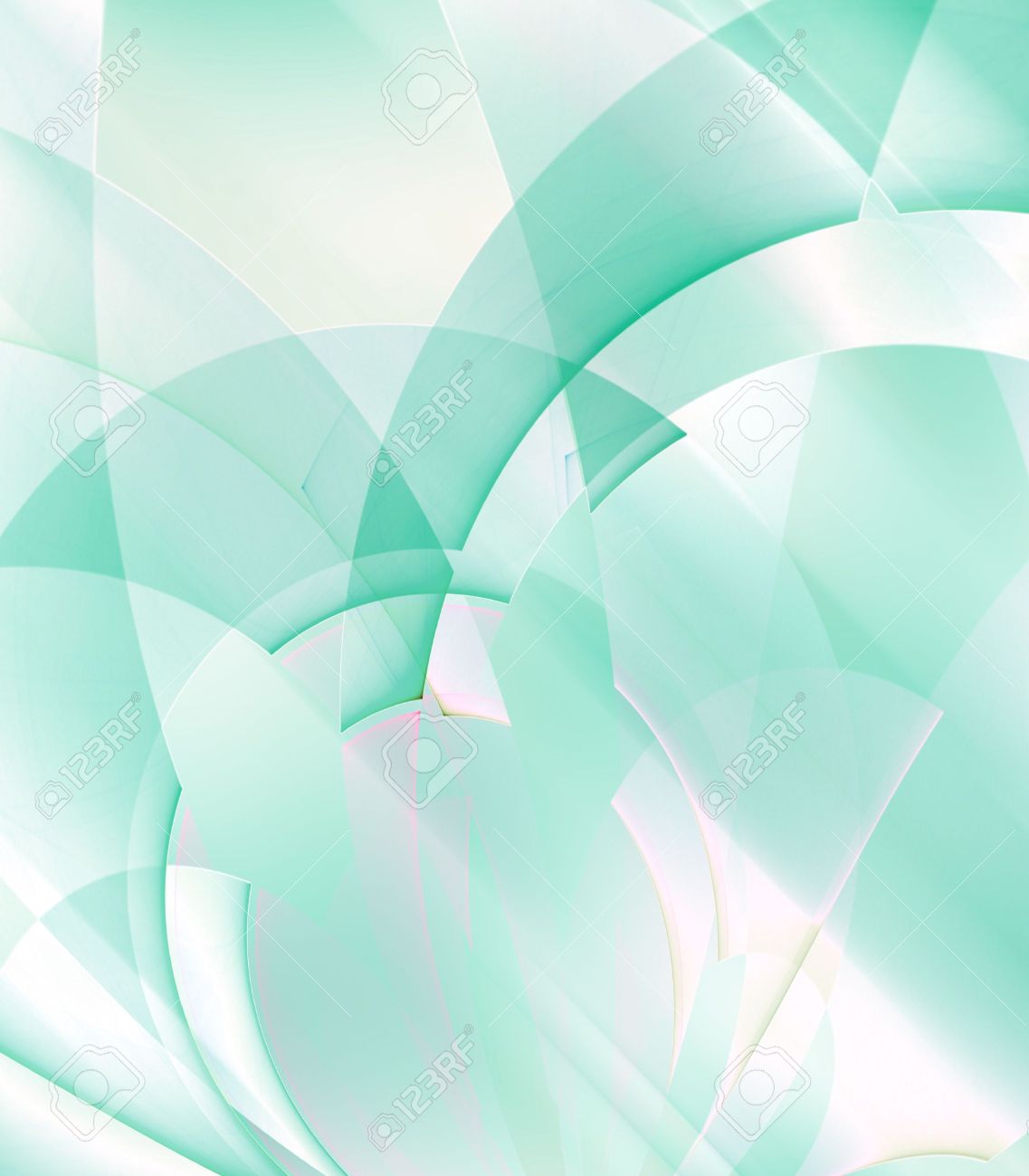 Mint Green Color layered curves and arch patterns in mint green color - fractal Mint Green Color layered curves and arch patterns in mint green color - fractal