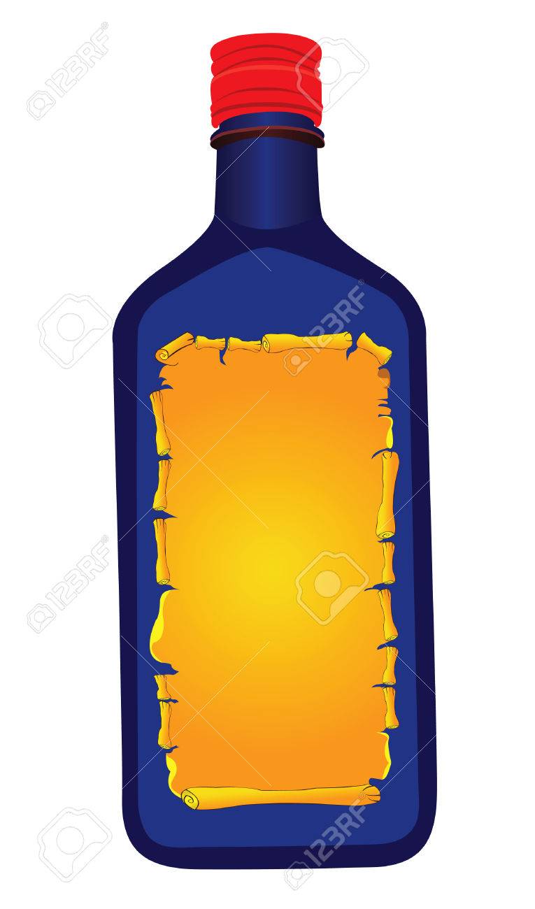 Download Blue Bottle With Yellow Label Isolated On White Background Royalty Free Cliparts Vectors And Stock Illustration Image 5366774 Yellowimages Mockups