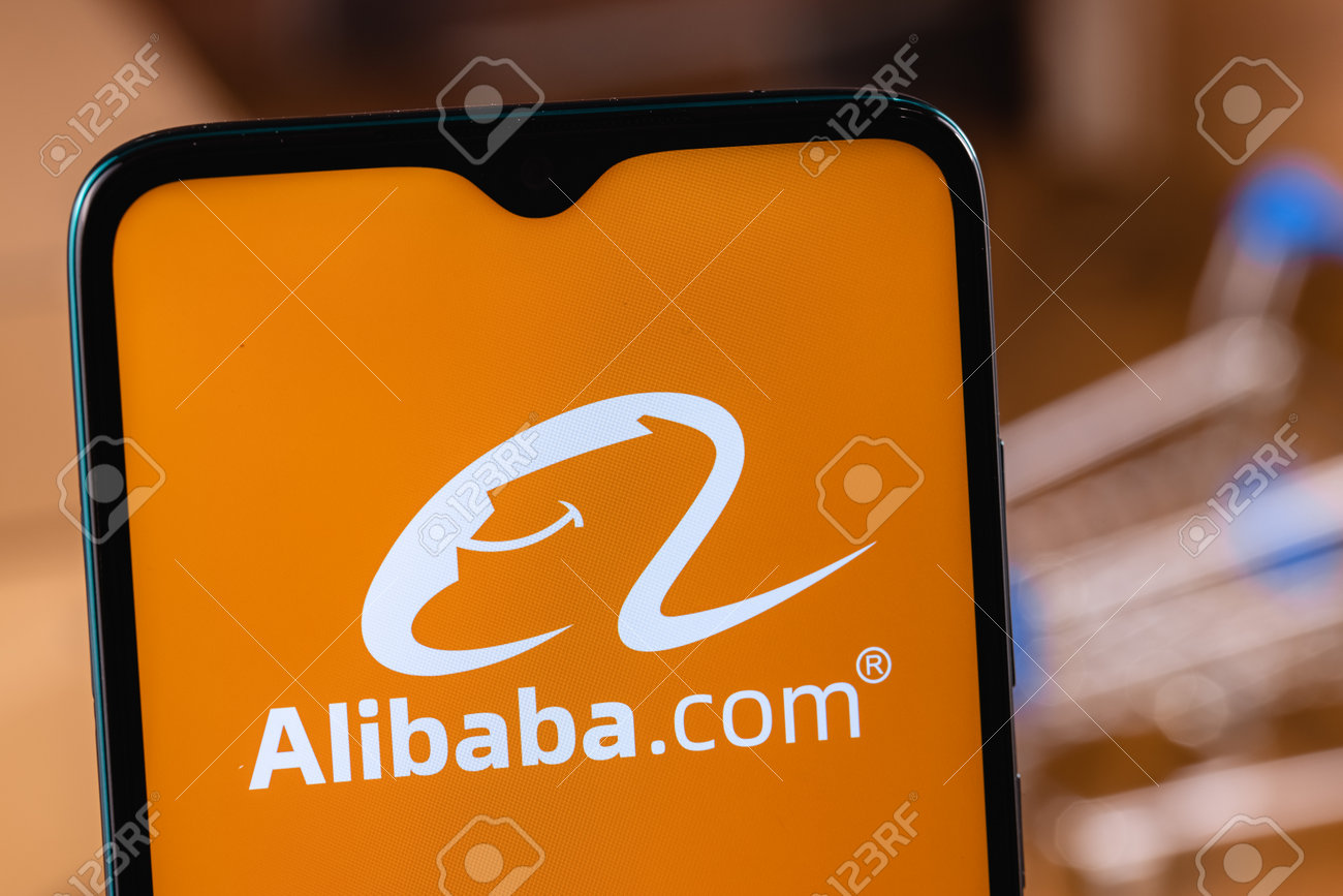 Alibaba Logo On The Screen Smartphone. Alibaba Group Holding Limited Is A  Chinese Multinational Technology Company Specializing In E-commerce,  Retail, Internet. Stock Photo, Picture and Royalty Free Image. Image  161538865., image size:1300x867