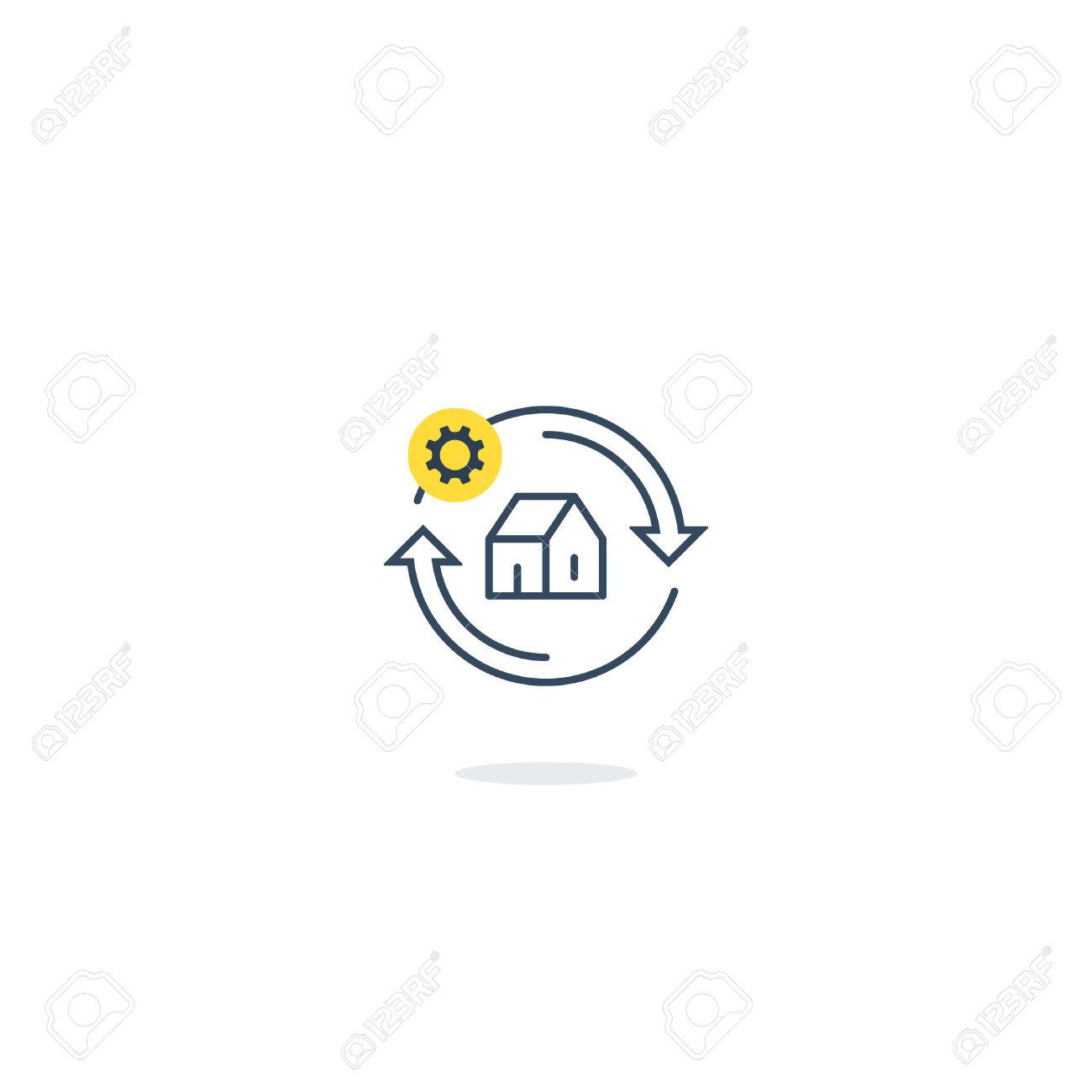 household concept home repair services house improvement icon