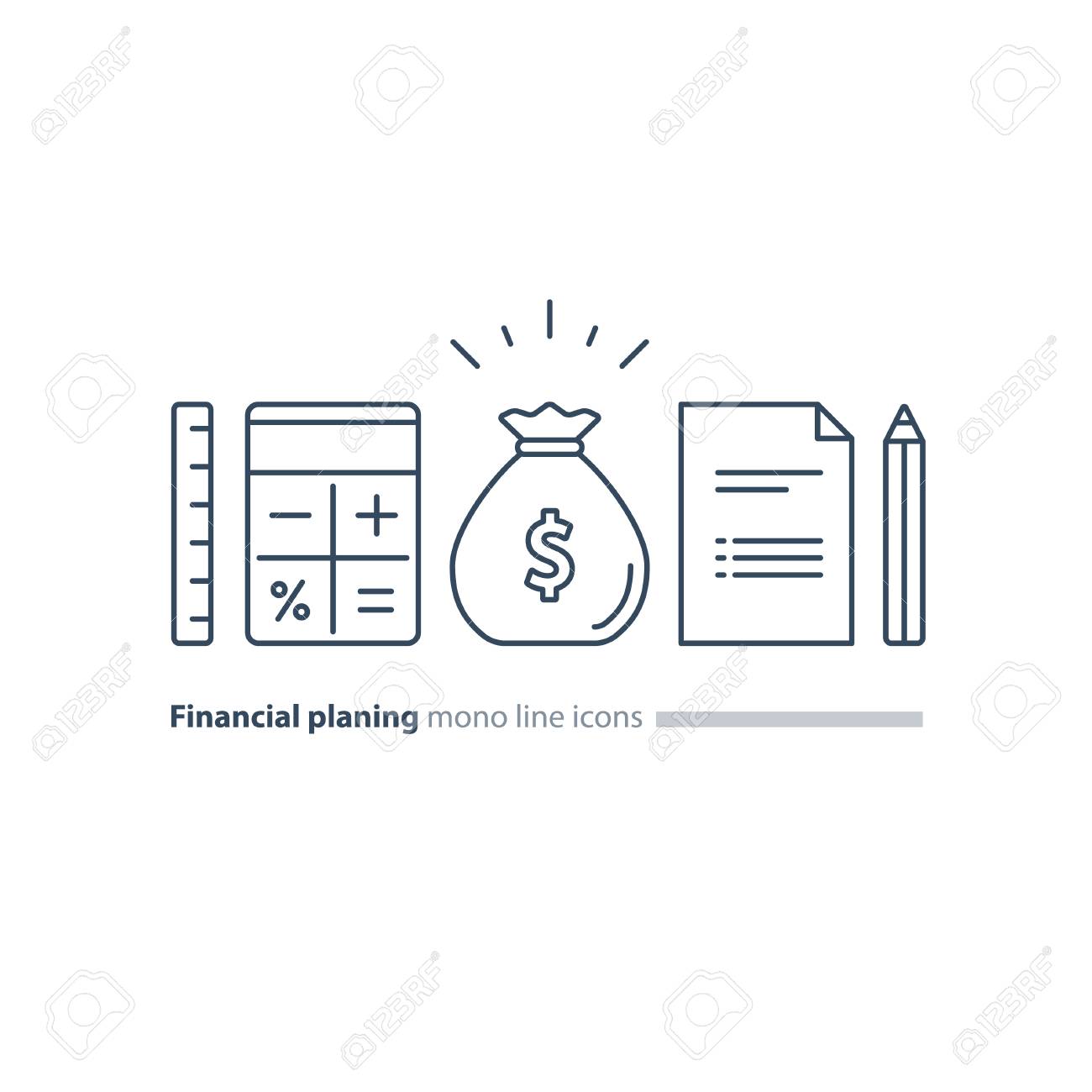 business plan concept budget planning financial education budget planning document