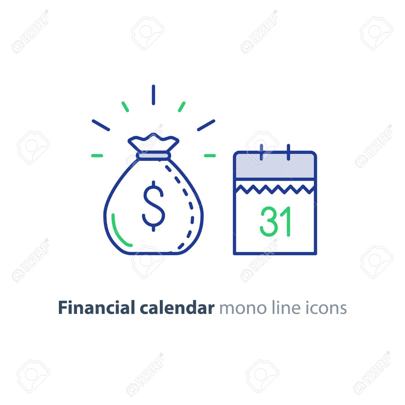 calendario financiero da de pago anual planificacin del presupuesto mensual concepto de perodo