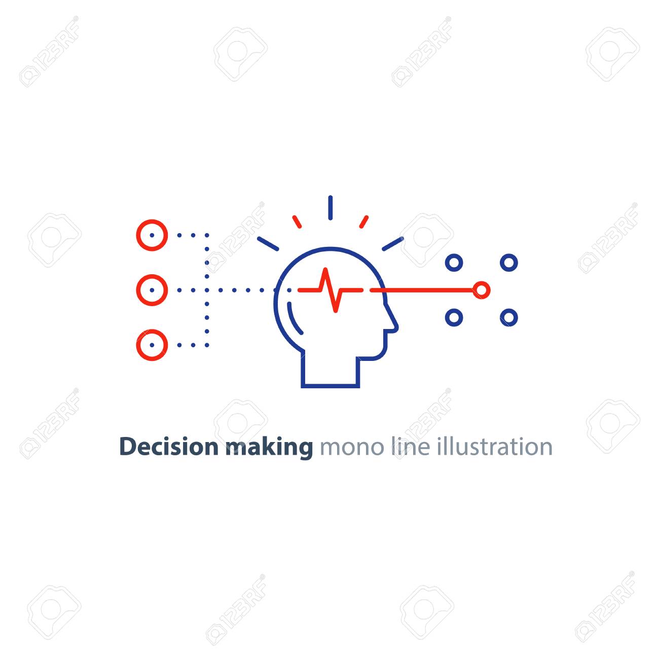 Decision making architects, choice tree, marketing concept, psychology and neuroscience, mindset, vector mono line icon - 94797109 Decision making architects, choice tree, marketing concept, psychology and neuroscience, mindset, vector mono line icon - 94797109