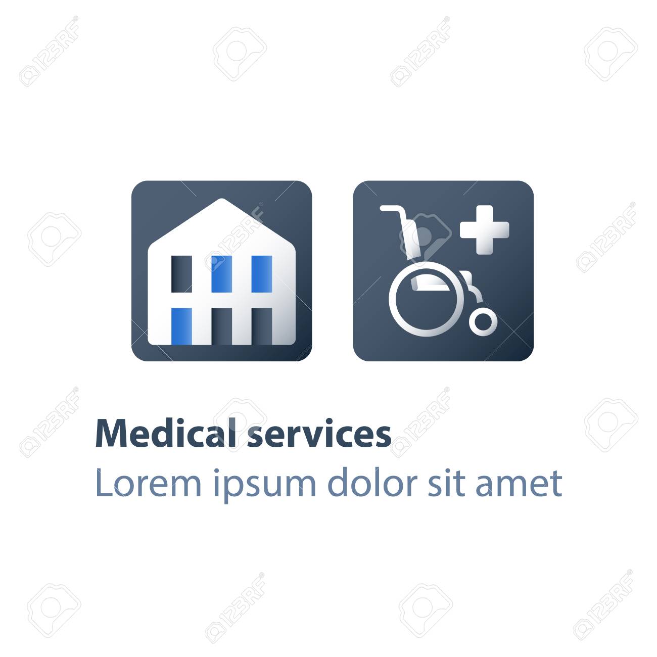 hospital building medical center wheelchair sign health care sign attendance