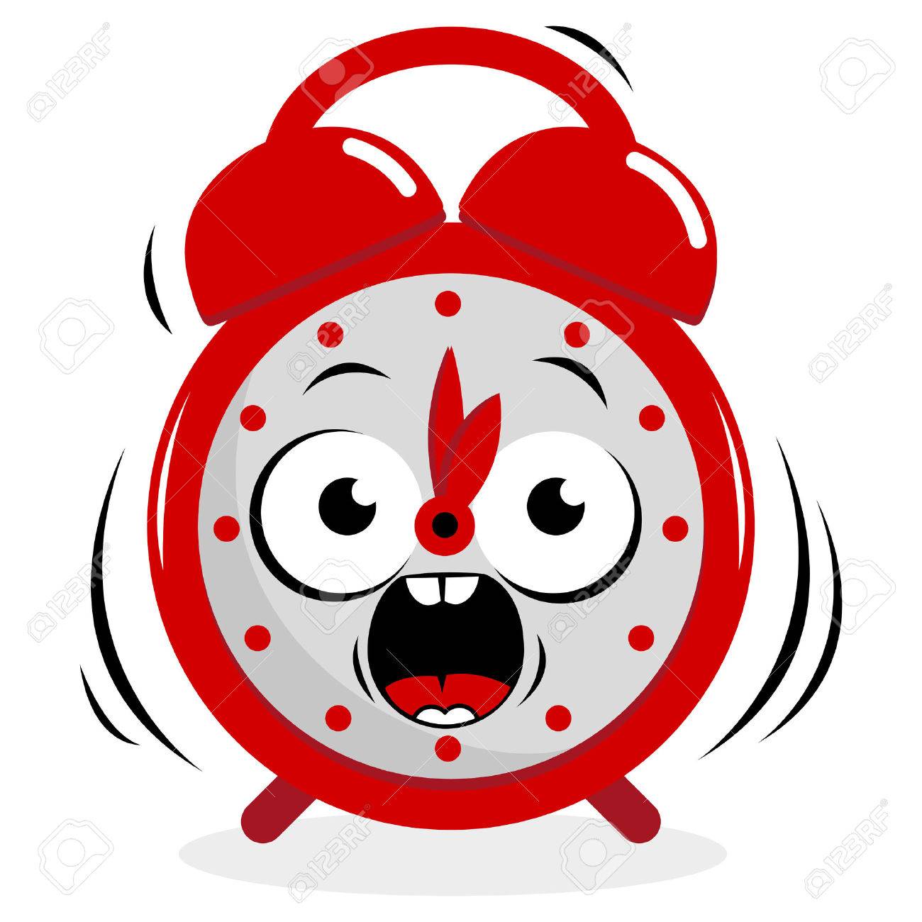 Stressé Sonnerie Réveil Clip Art Libres De Droits , Vecteurs Et  Illustration. Image 51511842.