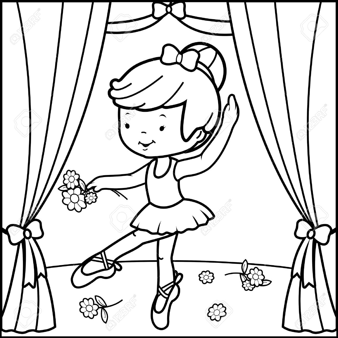Ballerine De Danse Coloriage L Duilawyerlosangeles Coloriage Livre Ballerine Fille Danse Sur Sc Ne Clip Art Libres De