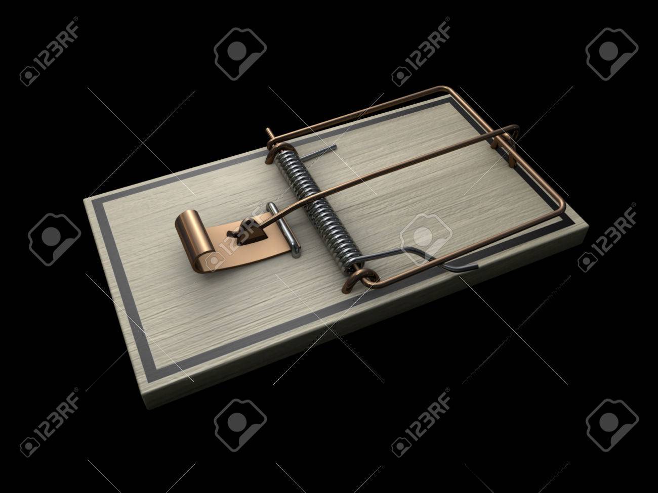 Wooden And Spring Loaded Mouse Or Rat Trap On Black Stock Photo Picture And Royalty Free Image Image 47171882