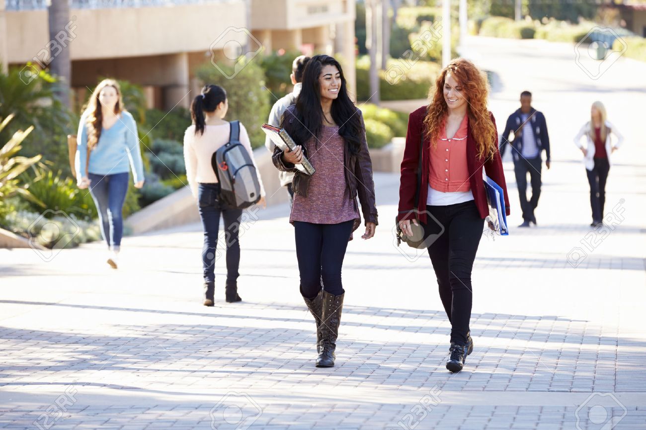 Female Students Walking Outdoors On University Campus Stock Photo, Picture  And Royalty Free Image. Image 31054258.
