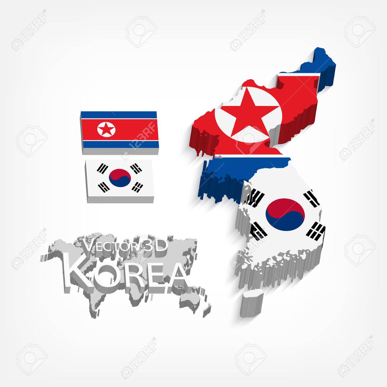 Nordkorea Demokratische Volksrepublik Korea Und Sudkorea 3d Republik Sudkorea Flagge Und Karte Transport Und Tourismus Konzept Lizenzfrei Nutzbare Vektorgrafiken Clip Arts Illustrationen Image 55067902