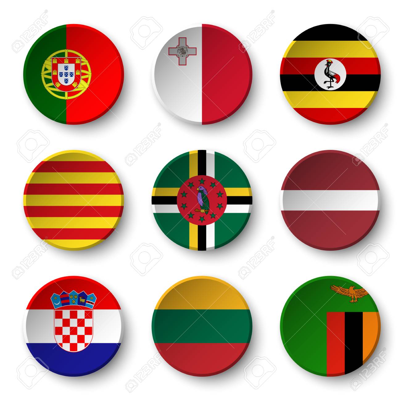 pix Fotos De Las Banderas Del Mundo sistema de insignias redondas de las banderas del mundo portugal maltonia uganda cataluna dominica letonia croacia lituania zambia