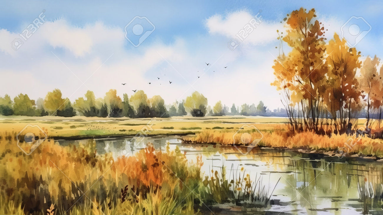 風景画 花の風景「釧路湿原」油彩画 木製フレーム付き 風景画 湿地 （絵画 1枚 「春近し湿原」 （M6号サイズ
