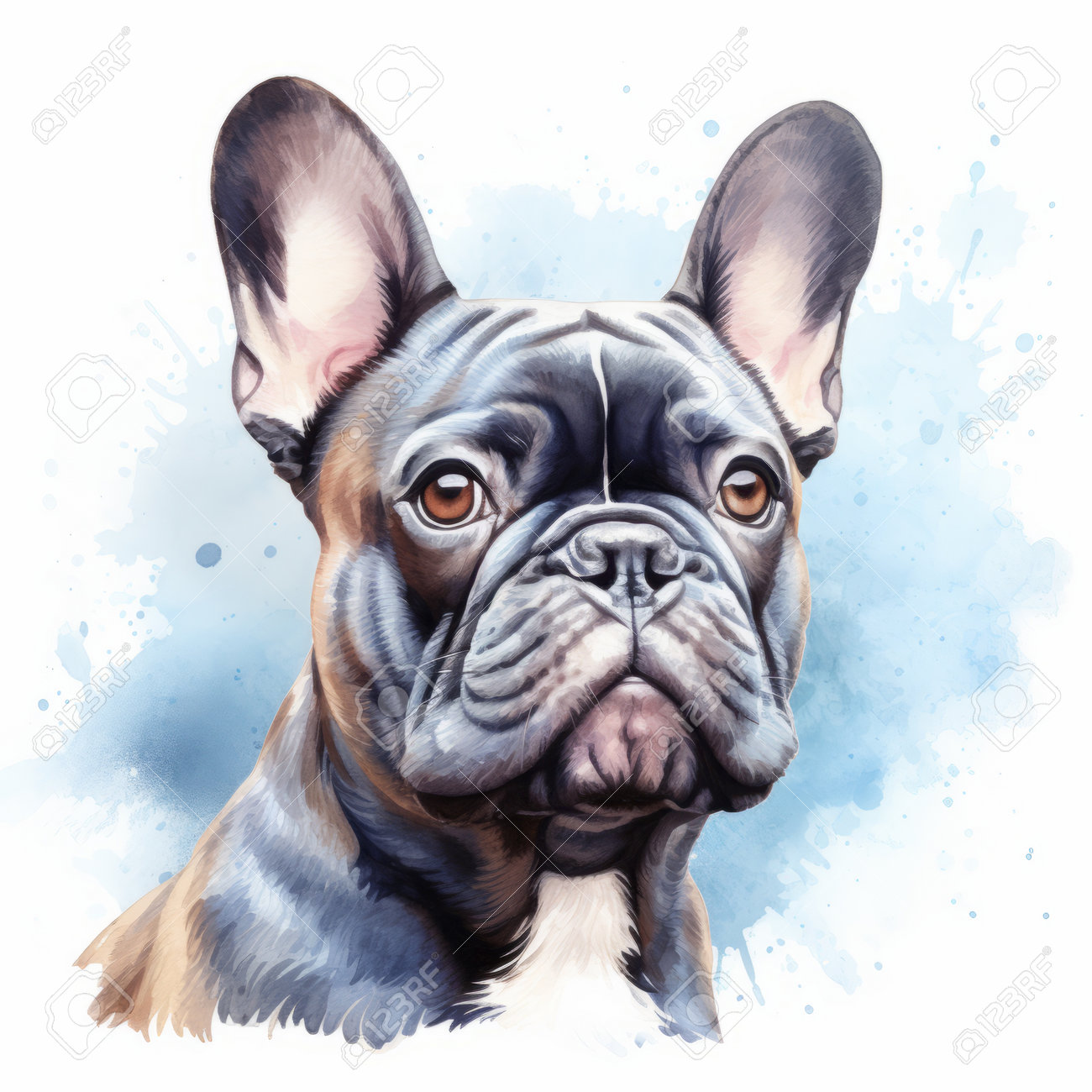フレンチブルドッグ　犬の油彩画 表現主義 Amazon.co.jp: Hzong 数字油絵 フレンチブルドッグ 油彩 油絵 犬