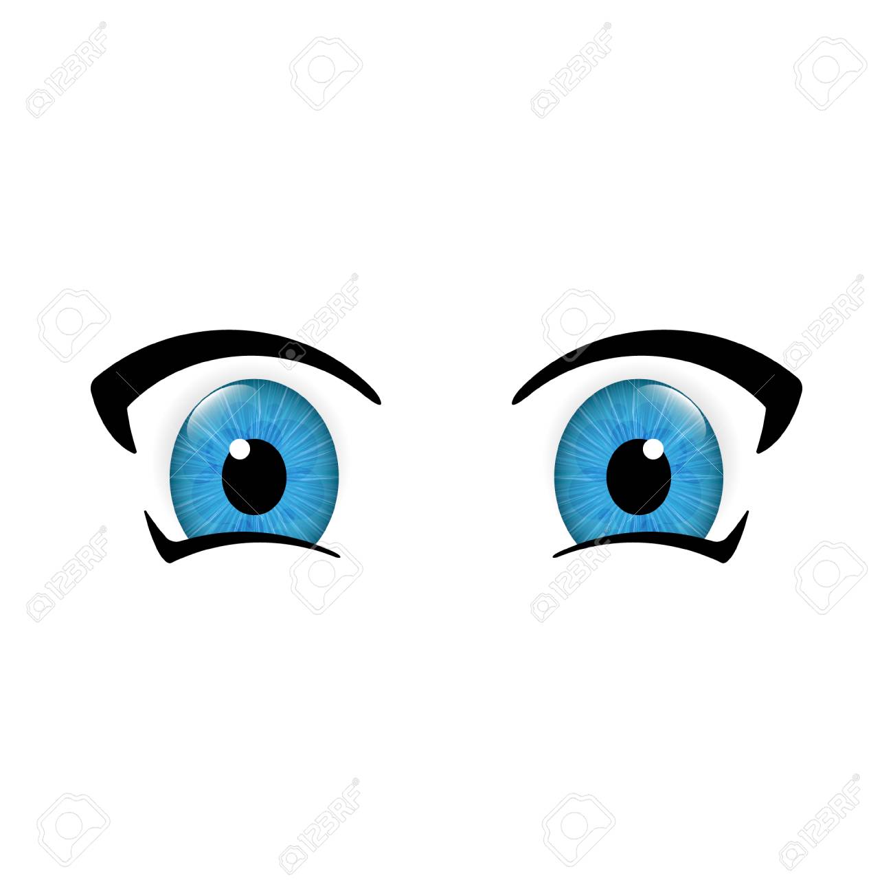 anime eyes close up 10825955 Vector Art at Vecteezy