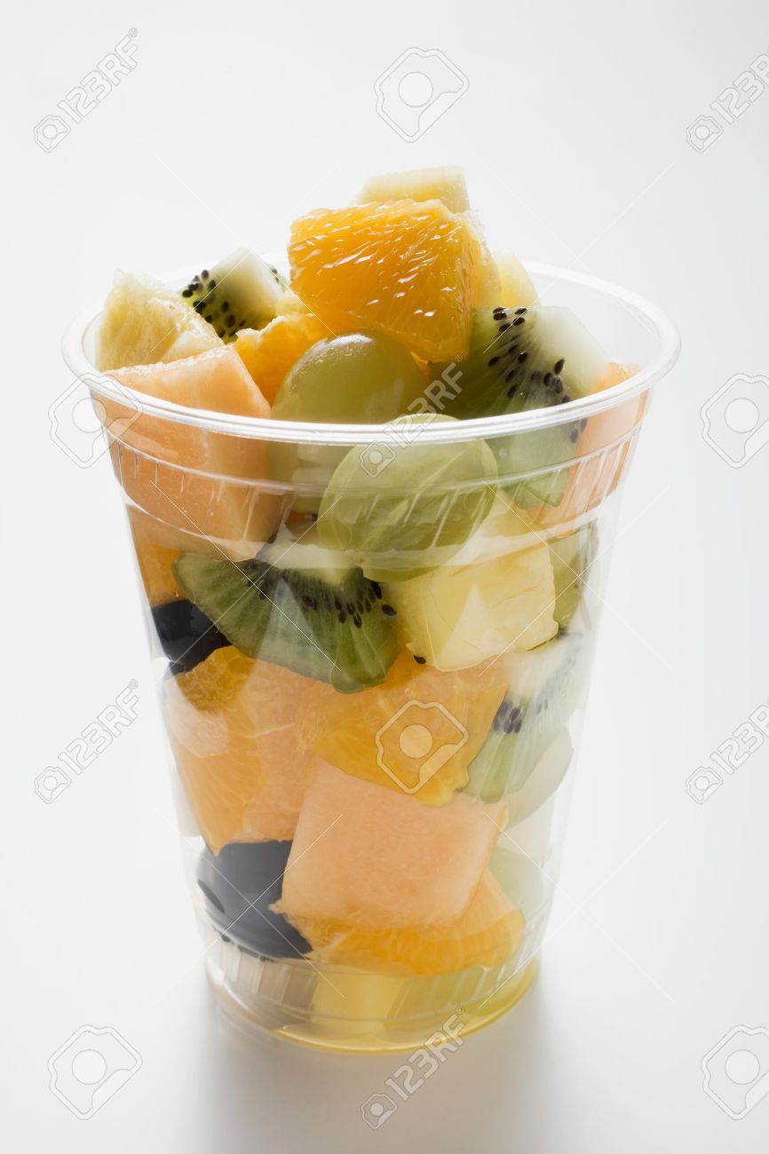 Image result for fruit salad in a plastic cup