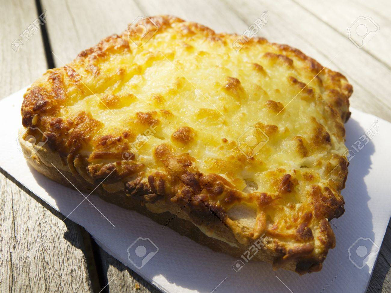 Croque Monsieur French Grilled Ham And Cheese Sandwich Stock