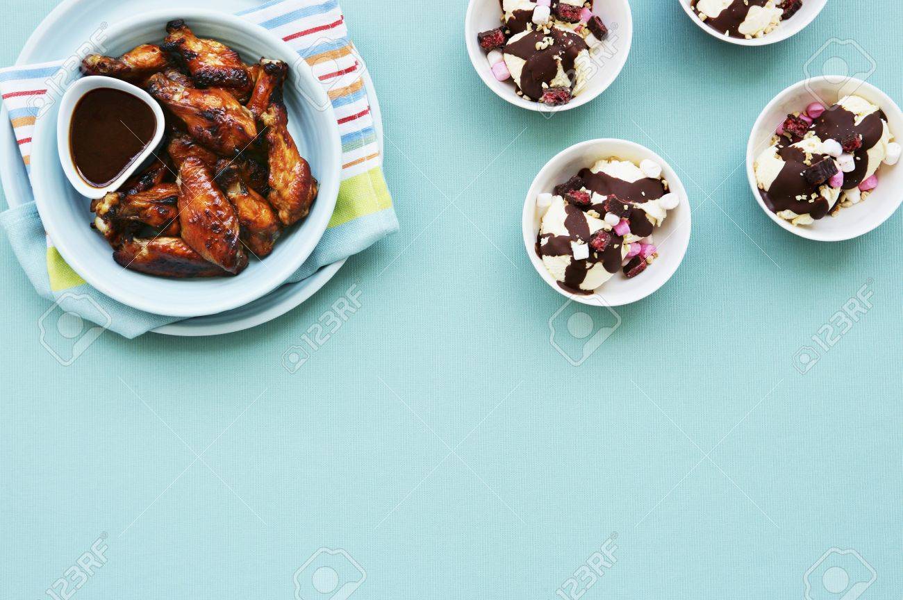 barbecue chicken wings and