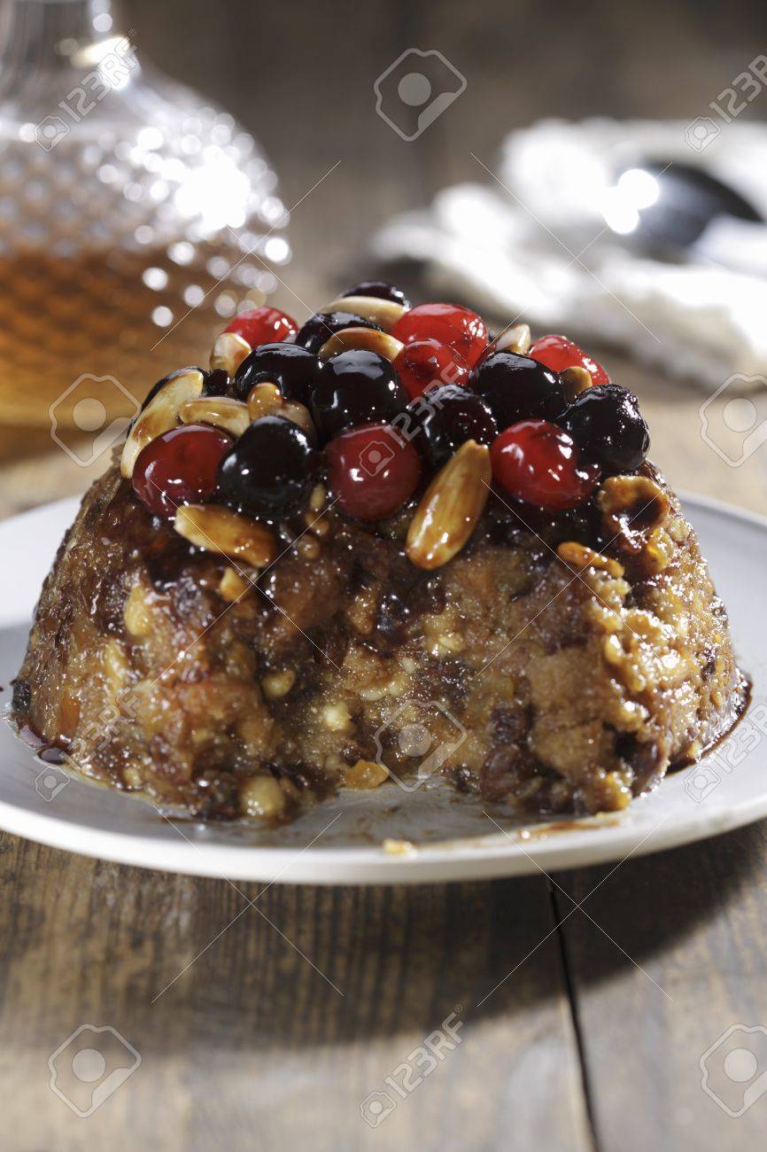 Crystallised fruit in christmas pudding cake Crystallised fruit in christmas pudding cake