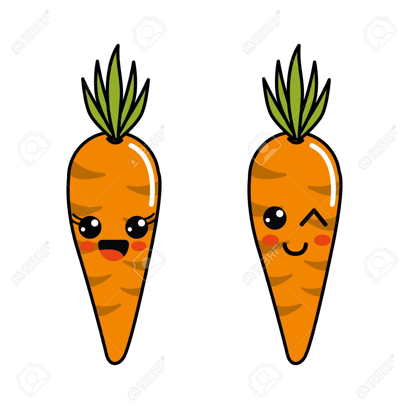 みんなとワイワイ楽しくニンジンの色アイコン のイラスト素材 ベクタ Image