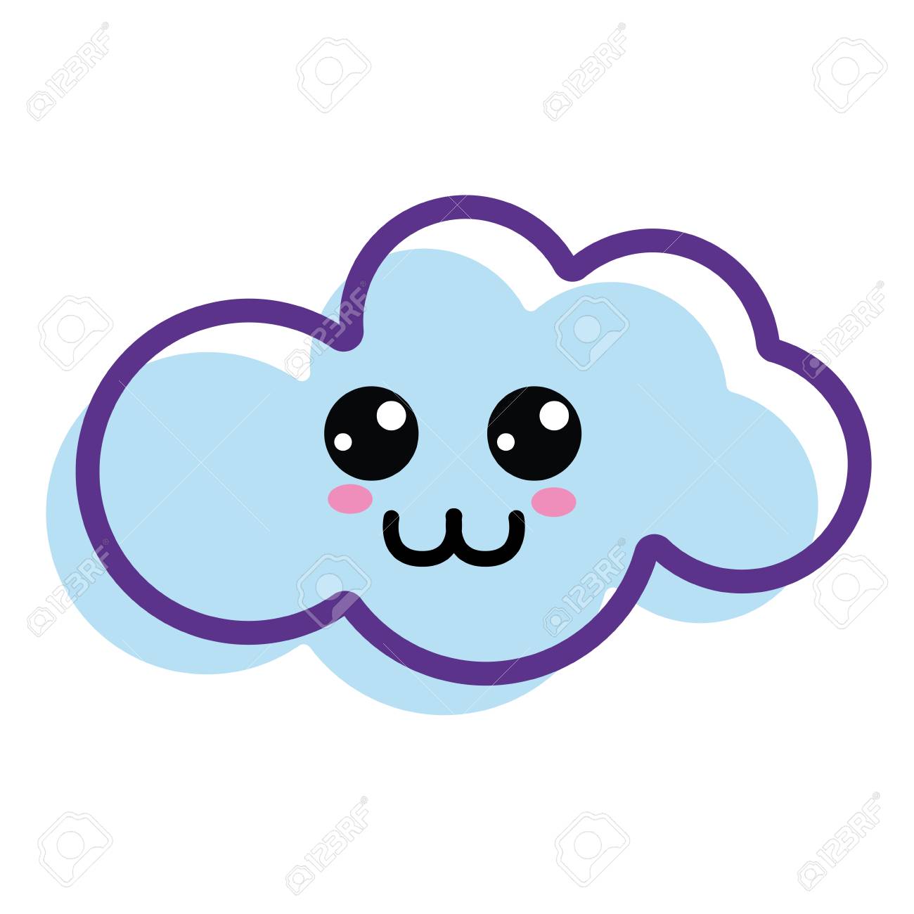 かわいい幸せの雲アイコンのイラスト素材 ベクタ Image かわいい幸せの雲アイコンのイラスト素材 ベクタ Image