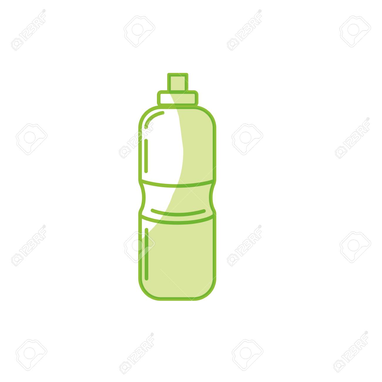 silhouette bottle of water to reshness in the gym royalty free