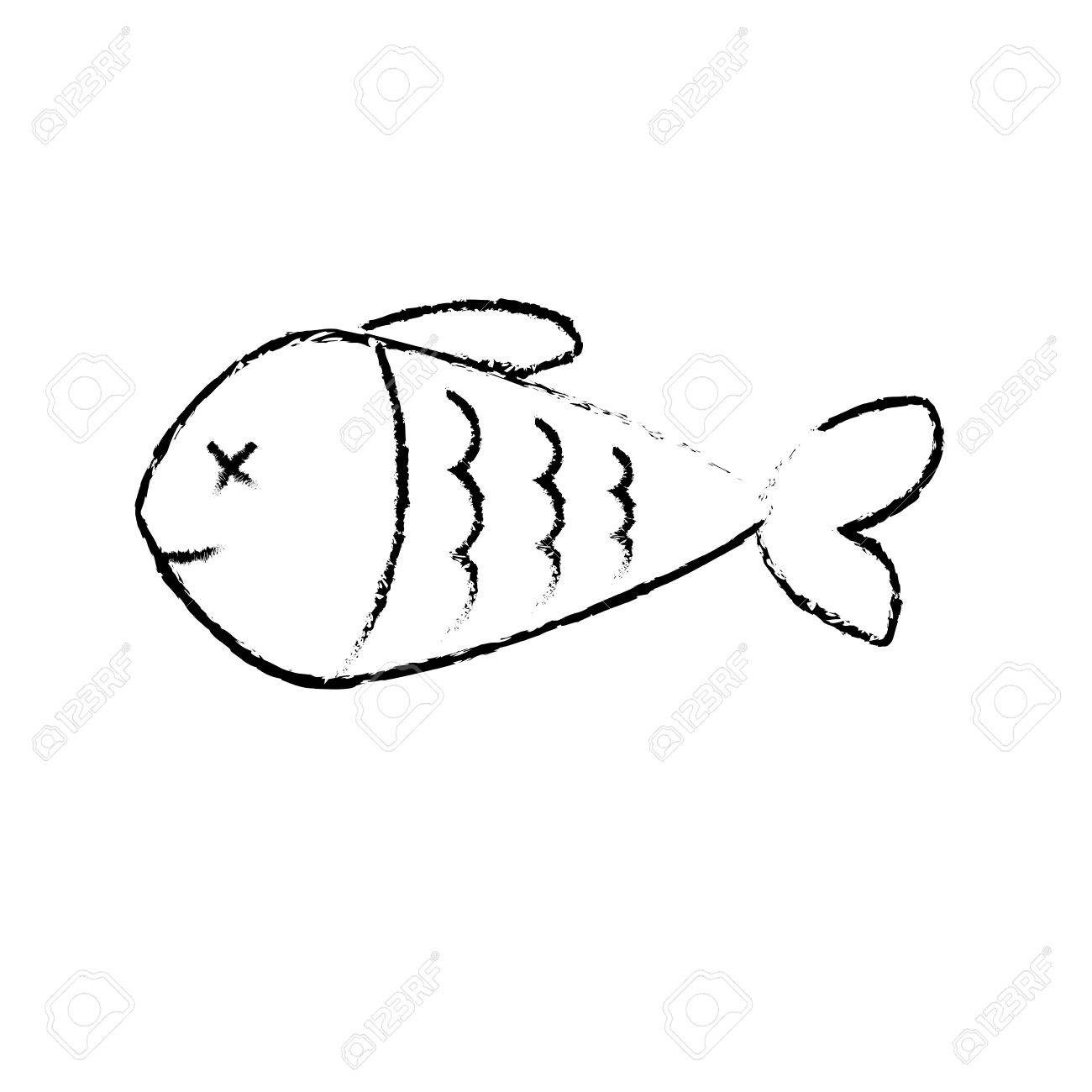 天然の栄養素 vecctor イラスト図おいしい魚料理 ロイヤリティフリー