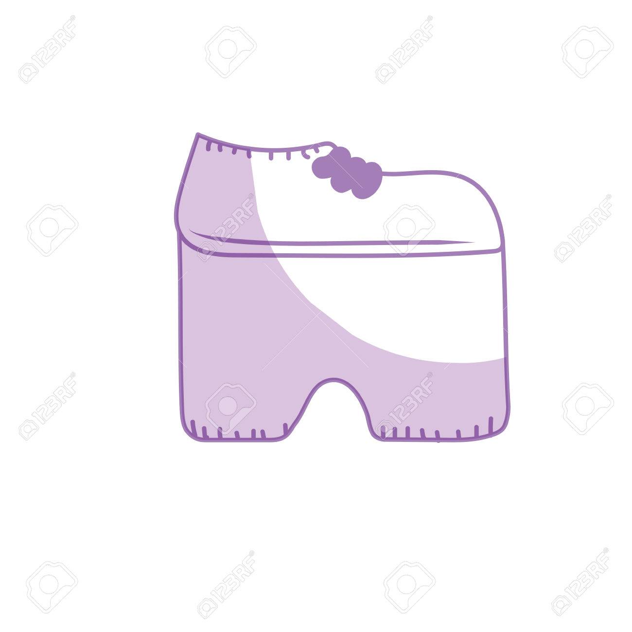 シルエットのヒッピーの靴のデザインと装飾的なファッション のイラスト素材 ベクタ Image